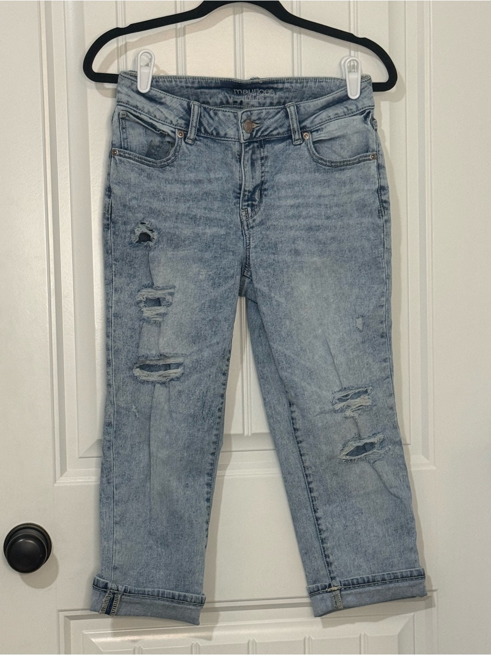 Maurices Mid Rise Cropped Jeans
